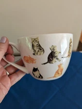Portobello Design Cappuccino Coffee Cup, Bone China. " My Cat Loves Me the Best'
