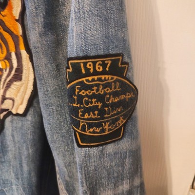 Rare Polo Ralph Lauren Denim Jacket RL Tigers Size 3XL ID 3XLT