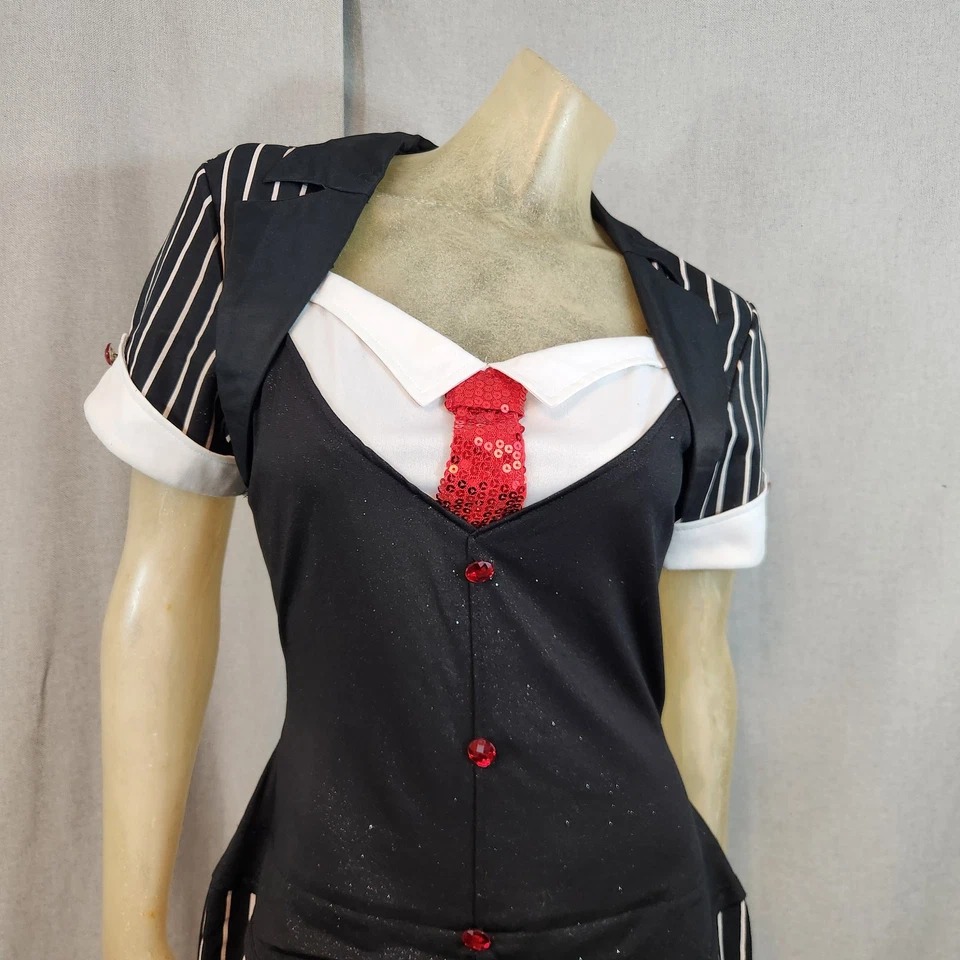 Dressed To Kill Gangster Capone Dress Adult MEDIUM 6 - 8 USED Cosplay Costume - Image 2 of 4