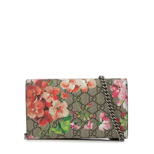 Sac bandoulière Gucci beige fleur GG suprême WOC chaîne 12345 118577669