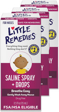 Sterile Baby Saline Nasal Spray and Drops, Safe for Newborns to Relieve Stuffy a