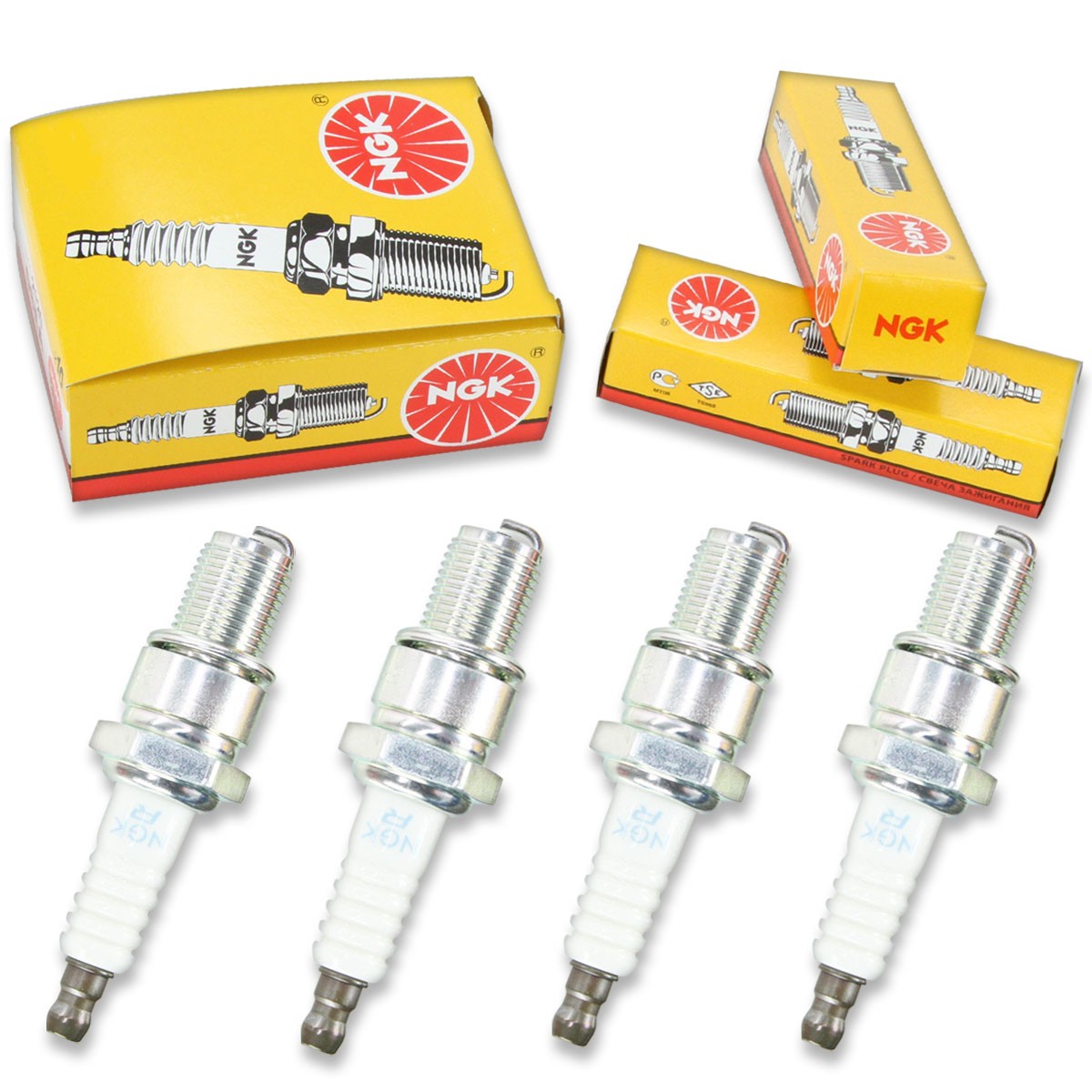 4pcs 2008 Polaris 340 NGK Standard Spark Plugs 339cc 20ci Sno S08NB3AS Kit ua