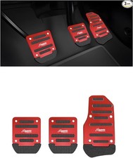 3PCS Car Transmission Pedal Cover Kits, Manual Non-Slip Vehicle Gas and Brak