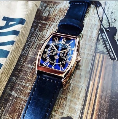 FENSIR Elegant Waterproof Quartz Men's Watch: Fashionable Wine Barrel Design New