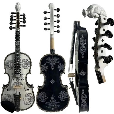 Deluxe 4*5 string Norwegian fiddle 4/4 violin 9 strings Hardanger fiddle violin