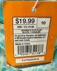 Champion Womens Flip Flop Black w/ Turquoise leopard print footbed SZ 10 *NWT" — photo 5