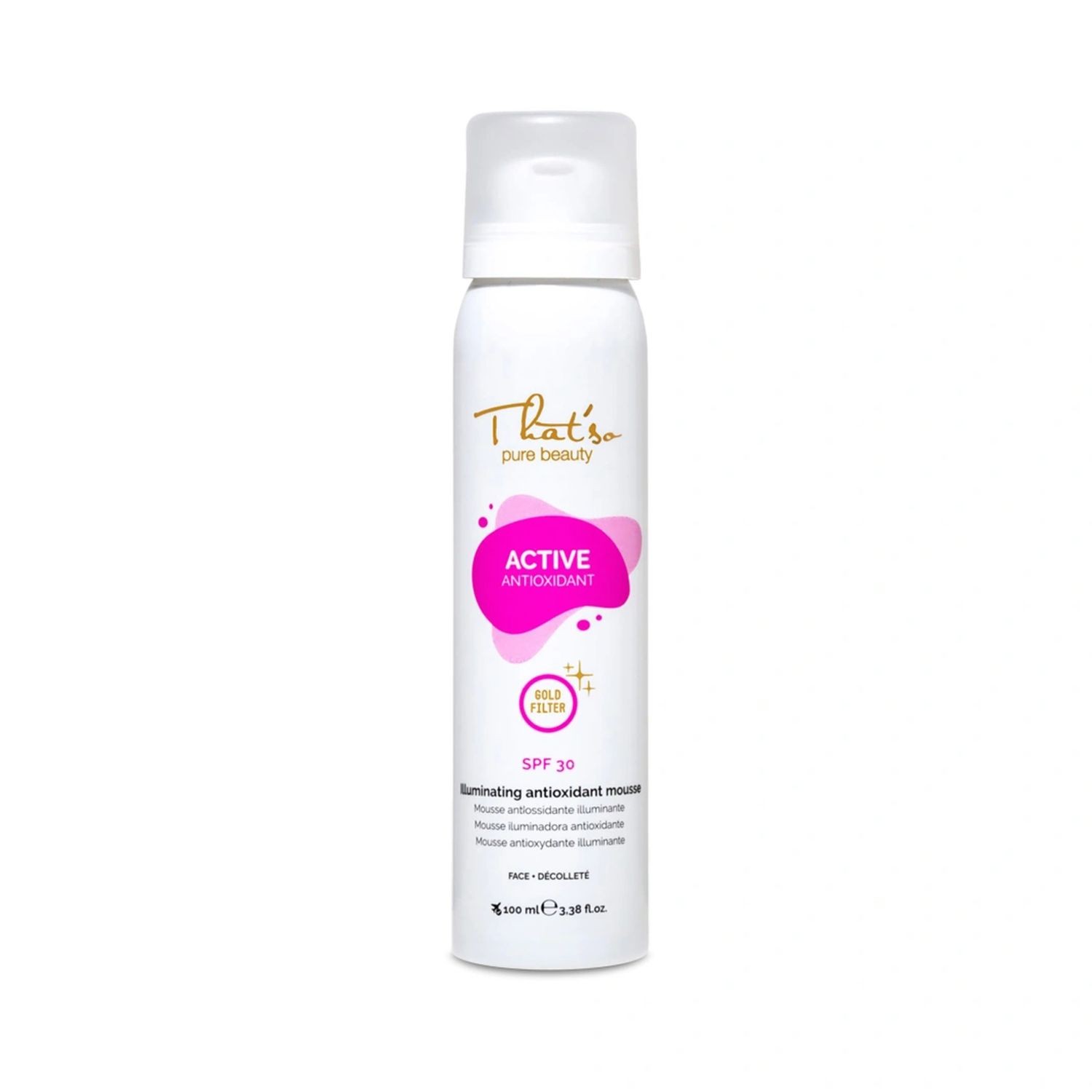 That'so Active Antioxidant SPF 30 Gold Filter 100ml mousse corpo protezione medi