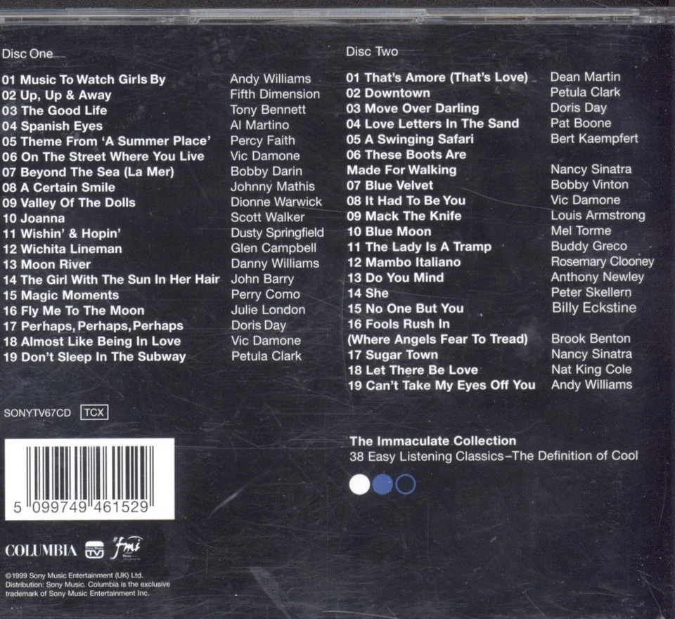 Various Artists Music To Watch Girls By Doppel-CD Europa Columbia 1999 2 Disc - Bild 2 von 4