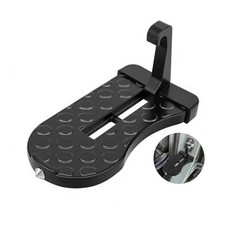 Car Door Step, Aluminum with 400lb Capacity, Anti-Slip Surface, 1 Black