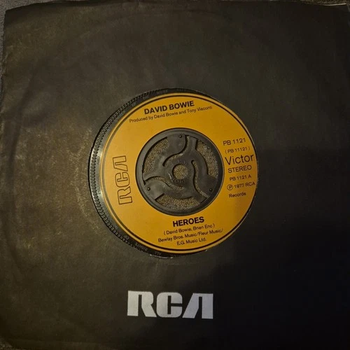 David Bowie - Heroes / V2 Schneider  7" Vinyl Single - VG+/VG - Free UK Postage