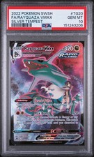 2022 POKEMON SWORD & SHIELD SILVER TEMPEST #TG20 FULL ART/RAYQUAZA VMAX PSA 10