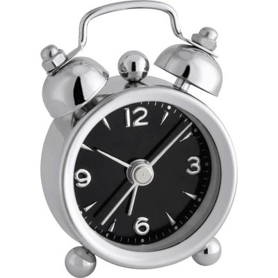 TFA Dostmann 60.1000.01 Quartz Alarm Clock Chrome Alarm Times 1