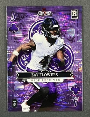 Wild Card 2023 5 Card Draw Stacked Deck Zay Flowers 4/4 Bookend Rookie  #SD-ZF