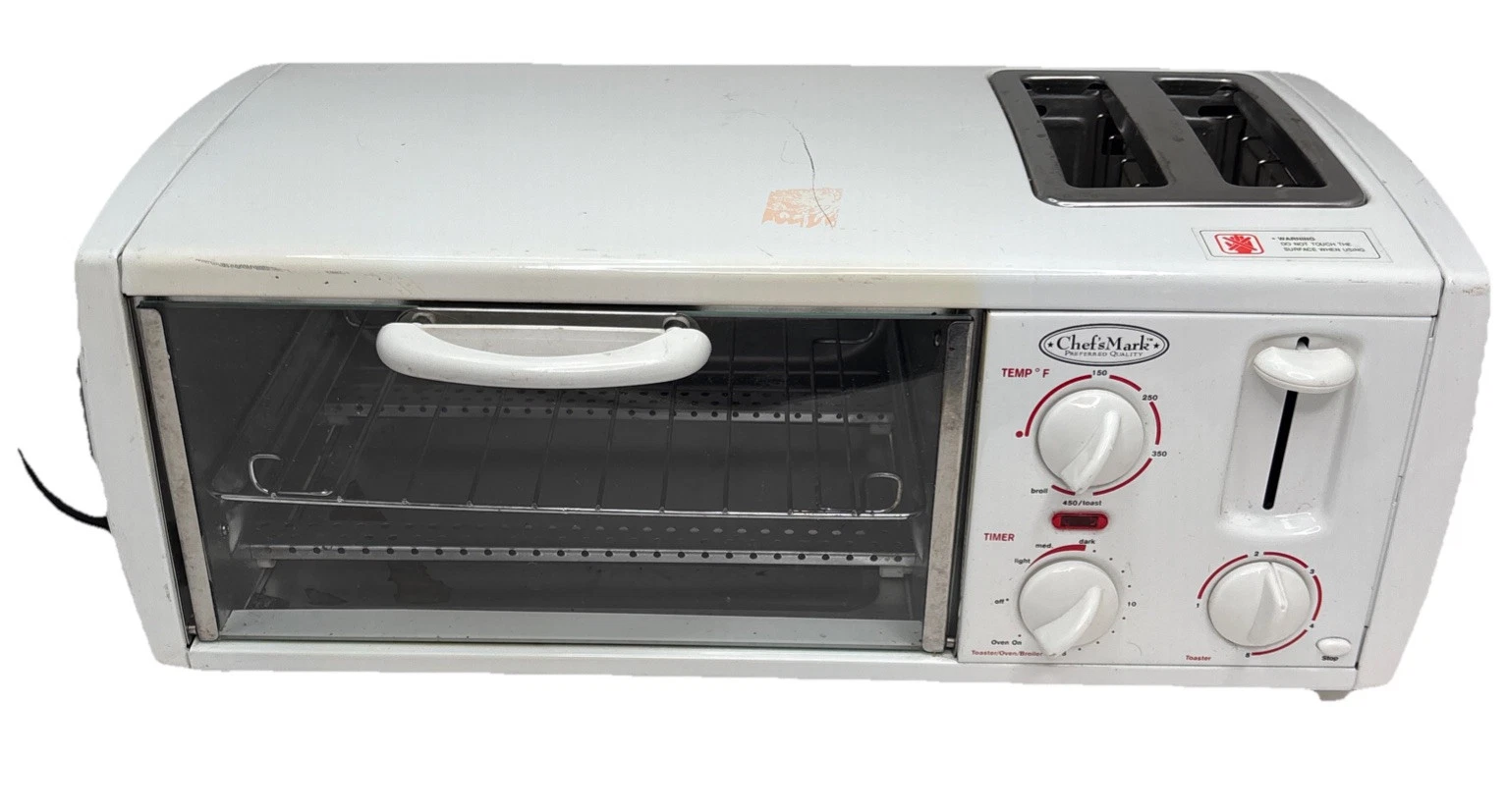 Toaster Oven Broiler White Chef’s Mark