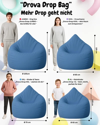 PatchHome Sitzsack XL- Jumbo Sitzkissen Bodenkissen Kinder und Erwachsene - Bild 26 von 203