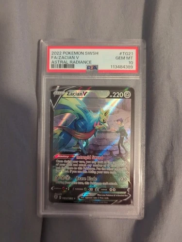 Zacian V TG21/TG30 Pokemon Card PSA 10 Astral Radiance 2022 GEM MINT 10!