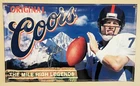 John Elway Coors Beer NFL Denver Broncos Advertisement Banner 60x36 Vintage EUC
