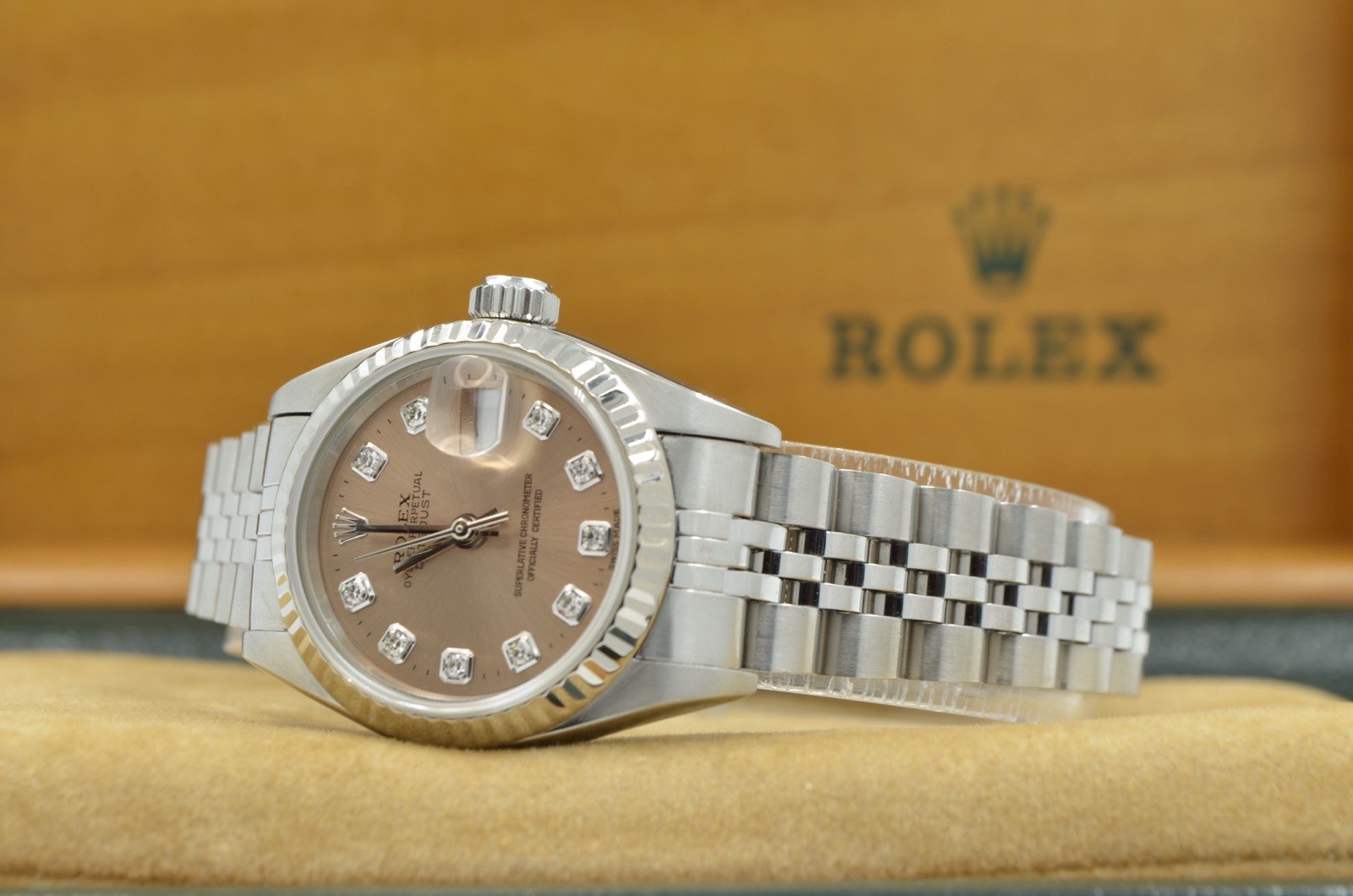 Rolex Lady-Datejust 69174 Pink Diamond Dial 1999 with Box and Papers image 4