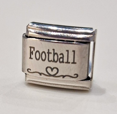 Fußball Italienisches Bettelglied 9mm passend für alle italienischen Bettelarmband Fußball
