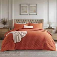Bedsure Quilts Queen Size - Red Orange / Full, 17 - - Clover