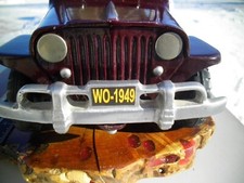 Vintage 1949 Al-toy Willys Overland Jeep Station Wagon License Plate Decal Only