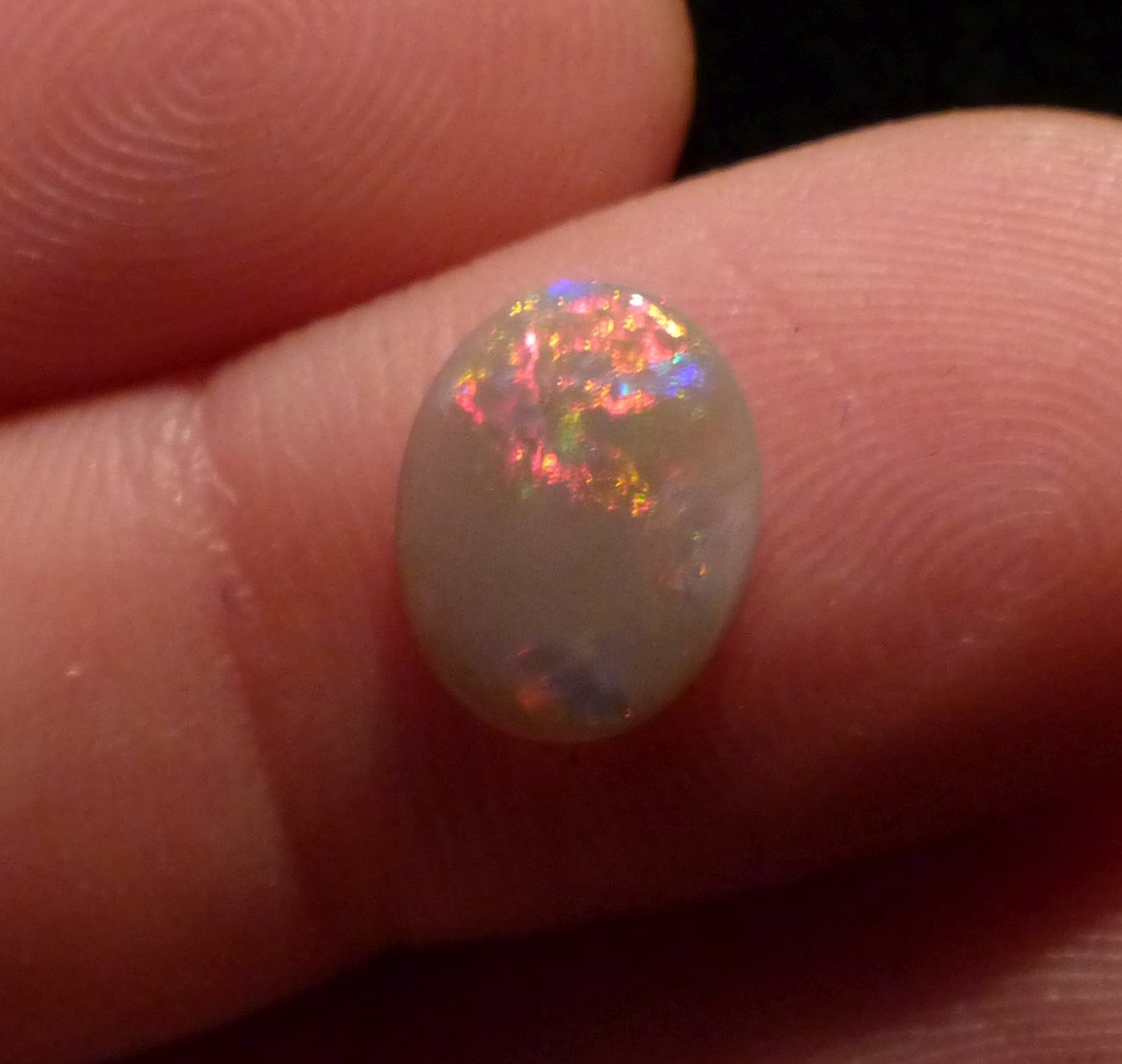 Opale noire Lightning Ridge Australie 0.63cts pierre précieuse naturelle de collection