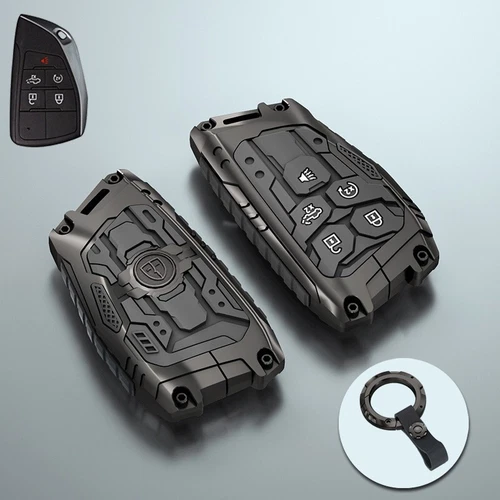 Metal Car Key/Fob Case Cover/Keychain Ring For Buick/Chevy GMC 4/5/6/7 Button - Foto 16 di 21
