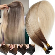 Nano Ring Tip 100 Remy Human Hair Extensions Micro Loop Beads Ombre Thick 150G