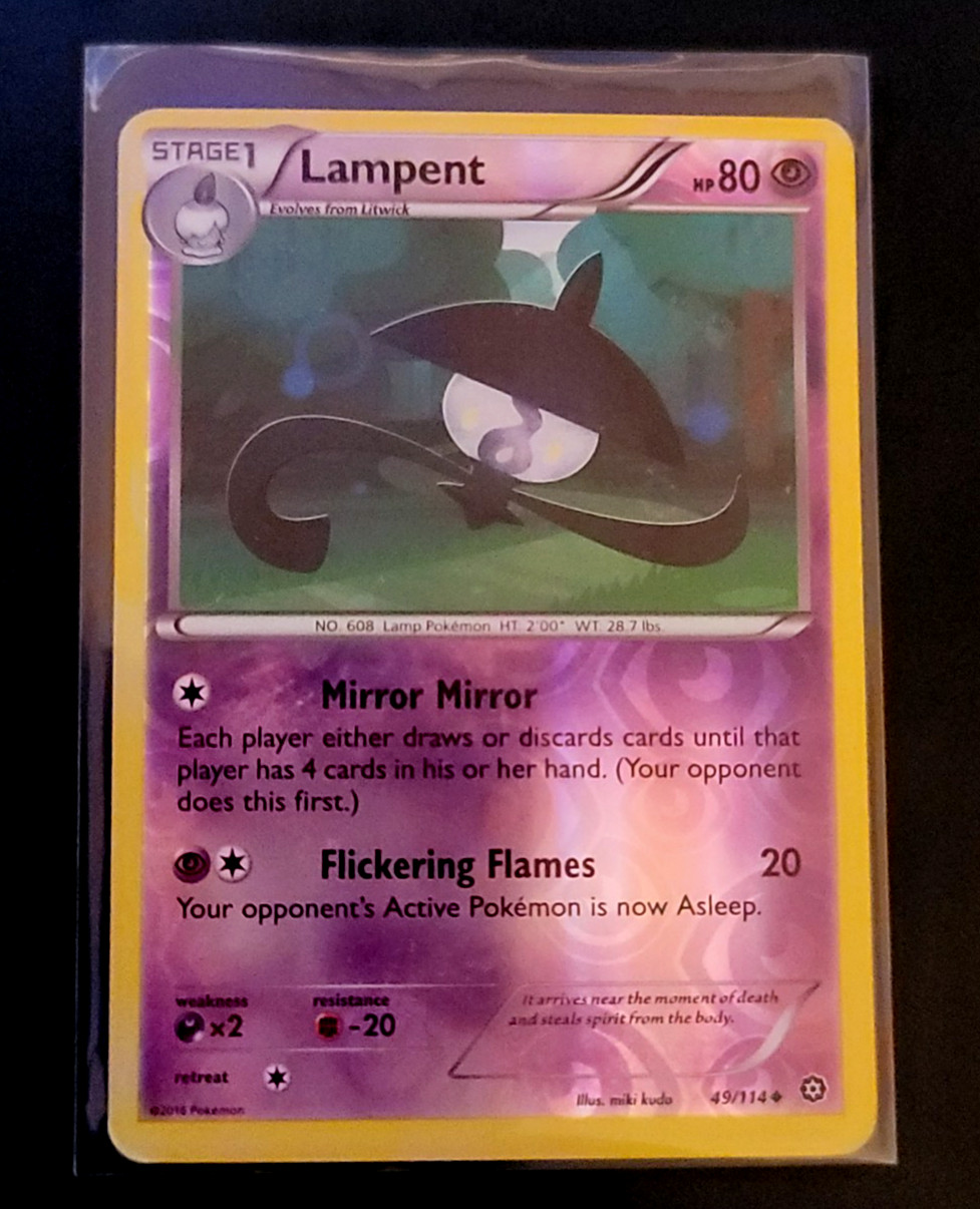 Lampent 49/114 - Steam Siege - Uncommon - Reverse Holo - Pokemon Card TCG LP/NM