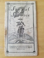 1917 Signal and Service 6"x3" booklet WWI