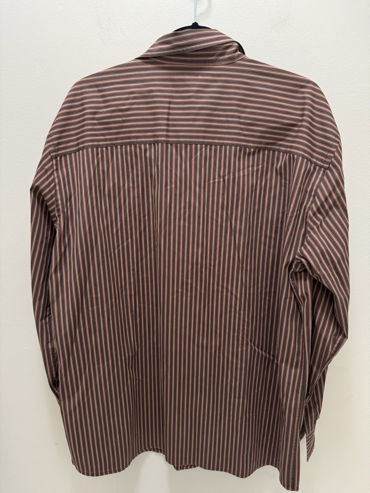 faconnable Jeans men Button Down Brown Stripe shi… - image 3