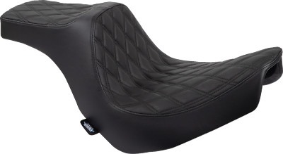 DRAG SPECIALTIES Predator III Seat - Double Diamond - Black W/ Black 0802-1491