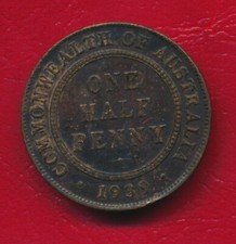 Australia 1939 1/2 PENNY (Bronze)