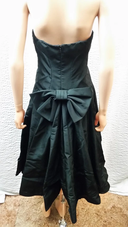 NEW Womens Nicole Miller Collection Black Evening Gown Prom Ball Dress Bow - Image 2 of 4