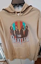 Beatles Beige Hoodie Medium Unisex Long Sleeve, New With Tags 