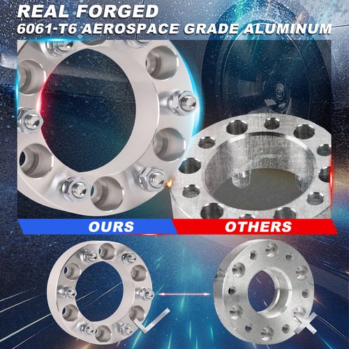 4x 50mm 6Stud Wheel Spacer Spacers For Landcruiser Patrol Hilux 6x139.7 M12x1.5 - Picture 5 of 11