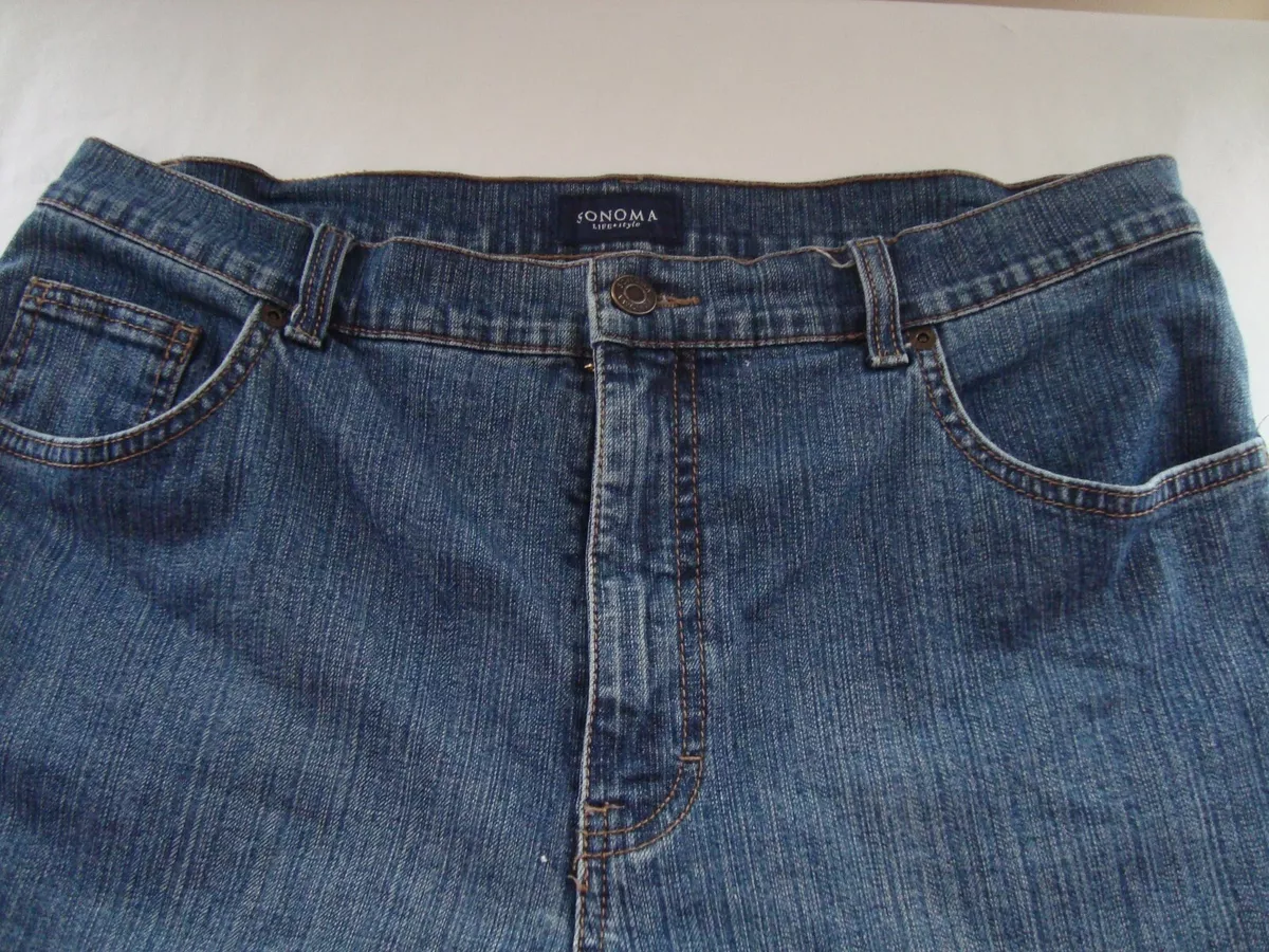 Women's Jeans Kohls Sonoma Size 14 Short 5 Pocket Classic Fit