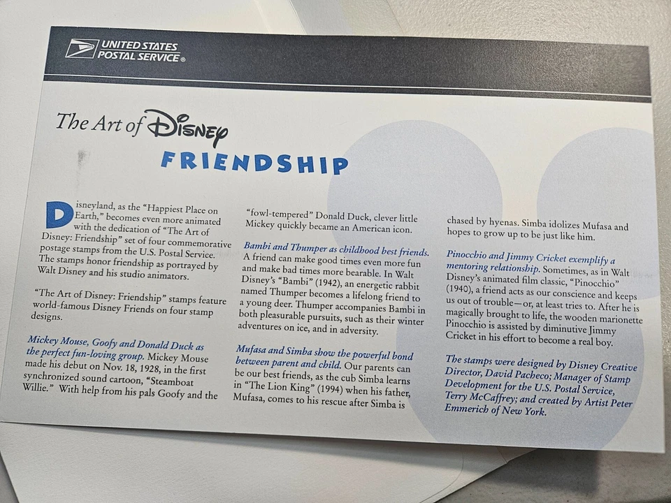 United States Sc3865-8, Jun 23, 2004, 37c, The Art of Disney FDC (504SP45) - Image 3 of 4