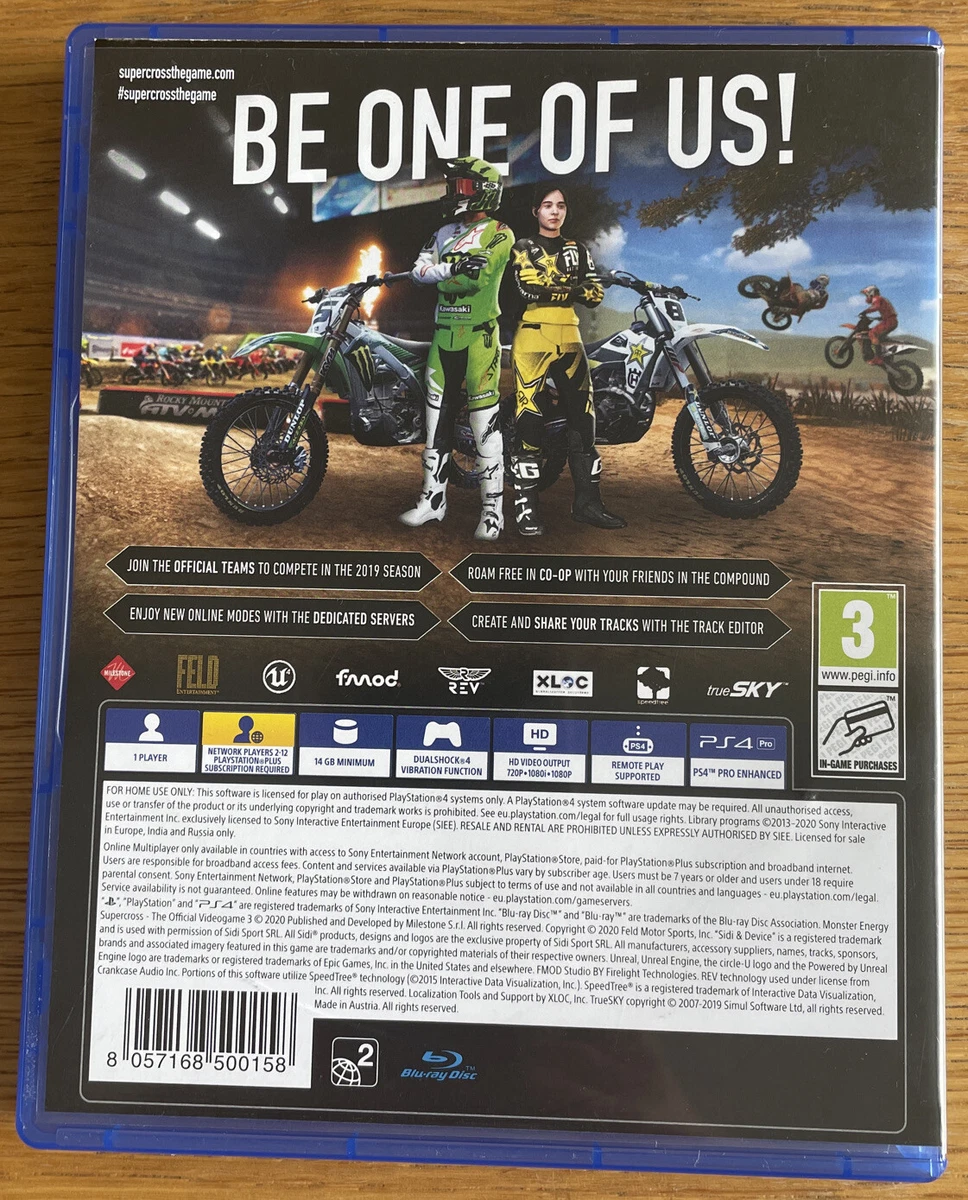 Sony PlayStation 4 PS4 Monster Energy Supercross 3 The Official