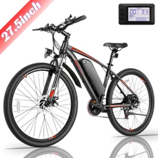 500W 48V Electric Mountain Bike, 21Speed Cruiser Bicycle 27.5" EBike+Cruise Mode