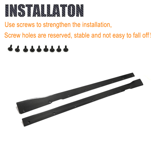 For Mercedes W213 E43 E53 E63 Sedan Real Carbon Side Skirts Extension Lips - Picture 9 of 12