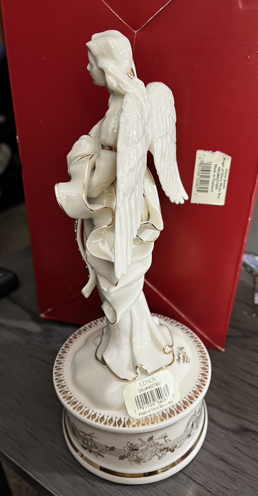 Lenox China Jewels Angel Of Glory Figurine Music Box Amazing Grace eBay