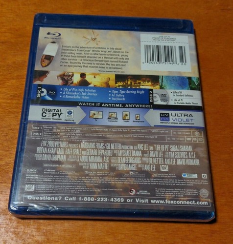 Life of Pi Blu-ray Ang Lee Suraj Sharma Irrfan Khan Tabu Rafe Spall - Picture 2 of 5