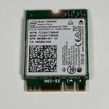 Intel Dual Band Wireless-AC 7265NGW M.2 NGFF WiFi BT Card HP SPS 860883-001