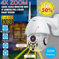 1080P PTZ IP Camera Outdoor 4X Zoom Speed Dome Wireless Wifi Security SmartCam
