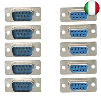 Set 5 Adattatori DB9 RS232 - Connettori Maschio/Femmina A Saldare, Per Computer E DIY - Foto 11