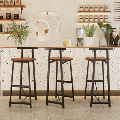 Set of Bar Stools Armless Bar Chair Modern Kitchen Counter Height Dining  Chair