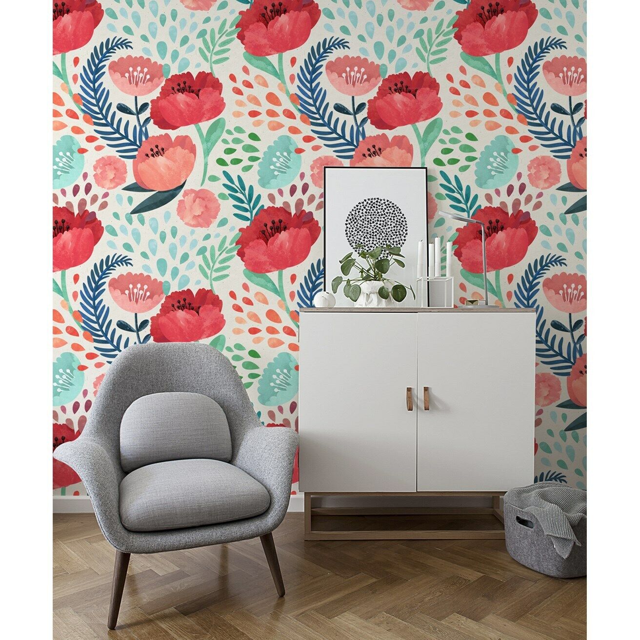 Removable wallpaper Vintage poppy flower Nursery Vintage wall art Watercolor | eBay Removable wallpaper Vintage poppy flower Nursery Vintage wall art Watercolor | eBay