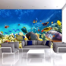 Sea Ocean Fish Coral Photo Underwater Life Wallpaper Wall Mural Bedroom Deco
