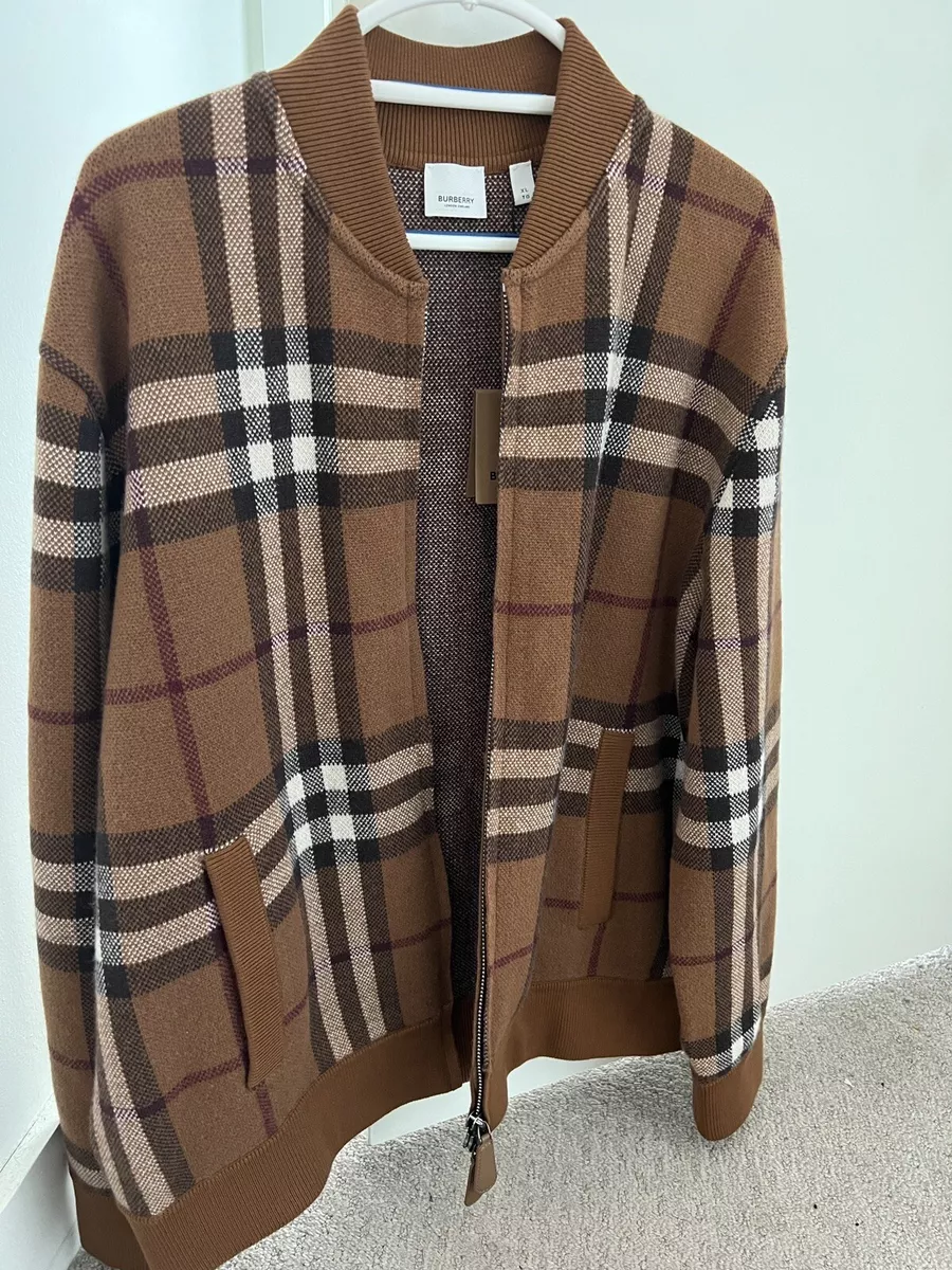 Checked bomber jacket clearance mens